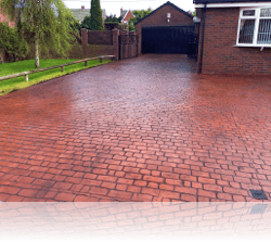 PROJECT 1 - AFTER - Country Cobble Driveway in Brick Red